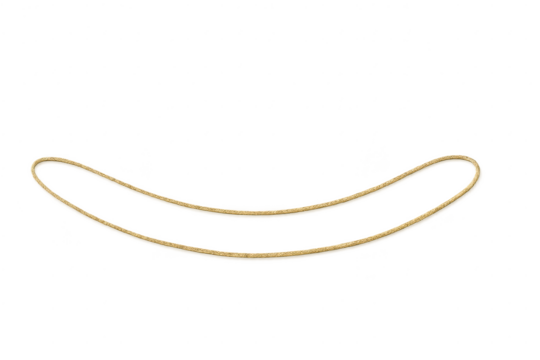 Beige industrial drive belt isolated on transparent background, mechanical part