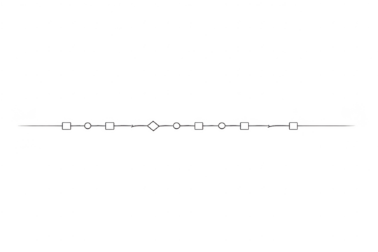 Stylish white geometric divider line, isolated on transparent background