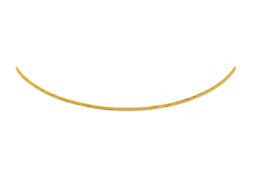 Elegant golden braided chain jewelry isolated on transparent background, luxurious