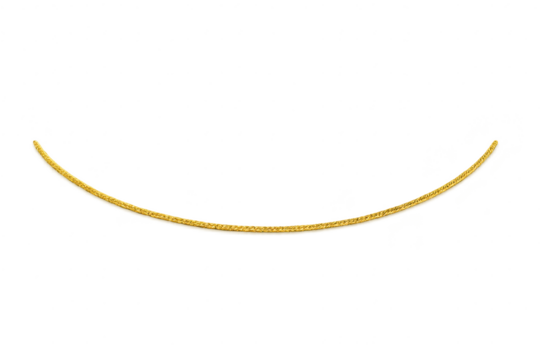 Elegant golden braided chain jewelry isolated on transparent background, luxurious