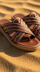 Gulf Traditional Winter Footwear Close-Up (Naal Sandals)