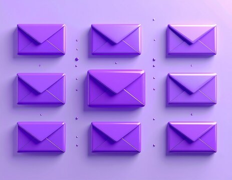 Purple Envelopes - A Minimalist Communication Concept.