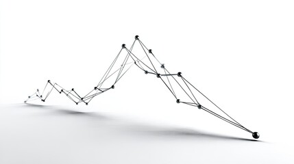 Abstract Data Representation: A sophisticated abstract art piece of data visualization. Featuring a network of connected nodes and lines on a soft gradient background.