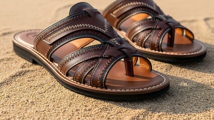 Gulf Traditional Winter Footwear Close-Up (Naal Sandals)