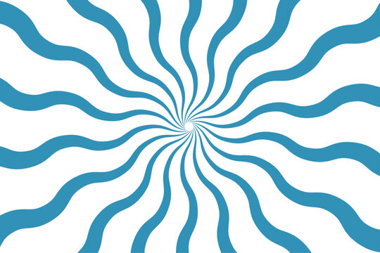 Dynamic Wavy Radial Burst in Teal and White