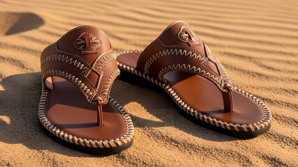 Gulf Traditional Winter Footwear Close-Up (Naal Sandals)