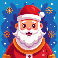 Santa Claus in Traditional Red Suit Christmas Holiday Vector