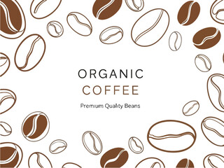 Organic Coffee Beans Illustration for Premium Quality Beverage Promotion