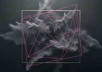 Geometric abstraction with smoky clouds, a framework of imagination formed