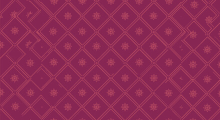 Maroon textured diamond pattern with starburst icons