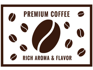 Premium Coffee Bean Design with Rich Aroma and Flavor
