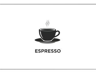 Espresso Cup Illustration A Minimalist Design for Coffee Lovers and Cafe Menus