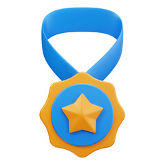 3D Hanging Medal Star Award Icon