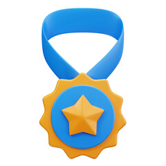 3D Scalloped Medal Star Award Icon