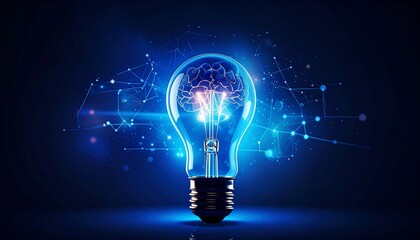 Brain Idea Lightbulb.