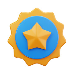 3D Star Badge Emblem Award Icon