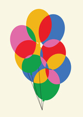 Design wall art balloon unique colorful