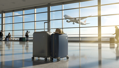 Suitcases In Airport