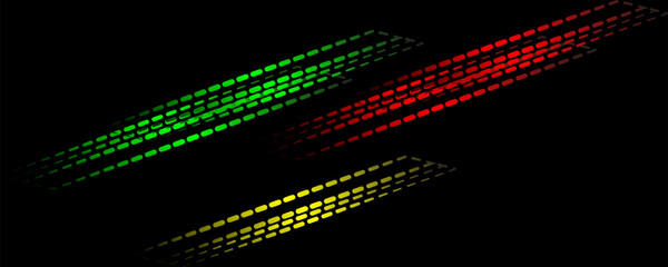 Colorful abstract radial lines geometric background. Data stream. Movement effect. Technology seamless texture with neon rays and stripes. Print template with neon lines. Vector