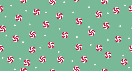 Striped sugar candy seamless pattern. Red and white striped sugar candy pattern. Season greetings wallpaper. New year background
