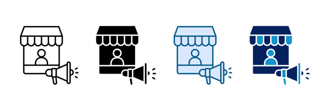 Market Influence Icon Set Multiple Style Collection