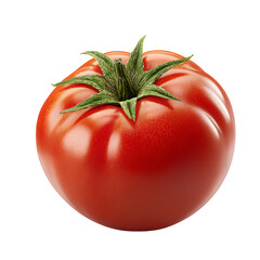 Fresh Red Tomato Isolated on Transparent Background, High Detail Vegetable
