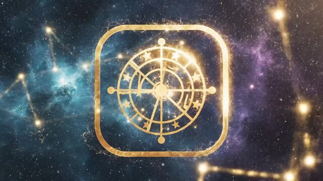 Celestial Navigation Tool Amidst Starry Void
