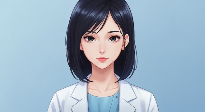 Portrait of a Medical Professional: A young and accomplished woman stands confidently, radiating competence and compassion. She embodies the spirit of healthcare and healing. - Powered by Adobe