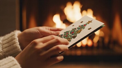 Warm Holiday Moments by the Fireplace