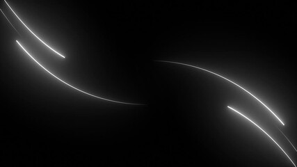 white color glowing neon wavy lines moving diagonally in opposite directions hi tech design loop able black geometrical background  - Powered by Adobe