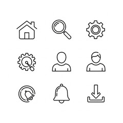 Essential UI Icon Set &ndash; Minimal Line Style