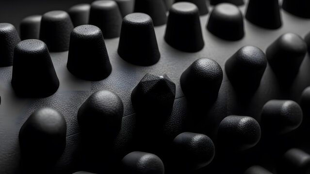 Black Foam Roller Texture with Bumps for Massage