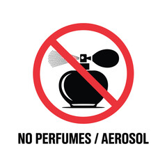 No perfumes or aerosol spray sign