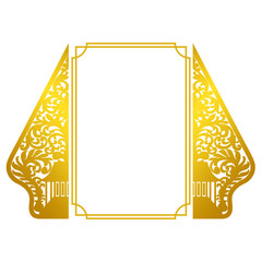 gold decoration invitation fr...