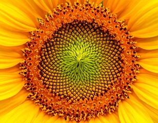 Sunflower center close-up