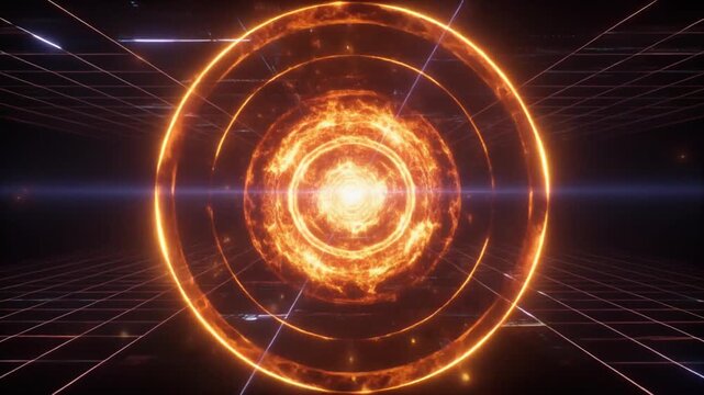 Explosive Fiery Sun Sphere with Solar Flares and Plasma Arcs in Deep Space, Glowing Stellar Energy Ball on Dark Cosmic Background