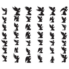 Angels Praying Silhouette