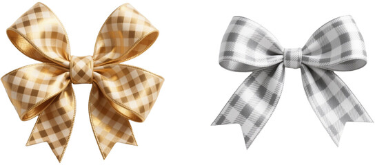 リボン　チェック柄　模様　柄　装飾