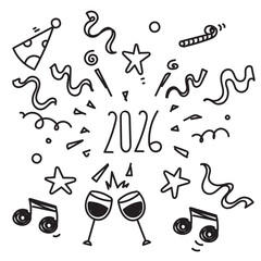 doodle 2026 new year celebration collection