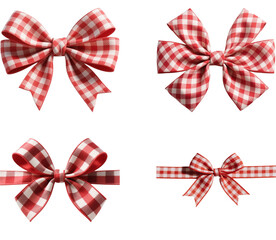 リボン　チェック柄　模様　柄　装飾