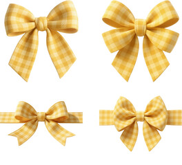 リボン　チェック柄　模様　柄　装飾