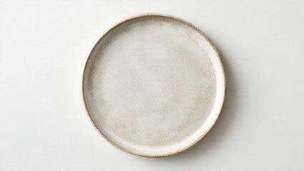 Ceramic plate on white background