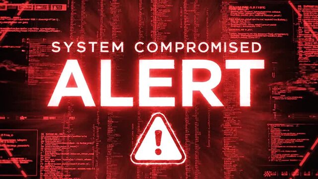 Cyber attacks trigger the sudden appearance of the alert sign.