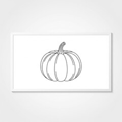 Pumpkin Outline Drawing Simple Minimalist