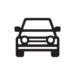 Obraz premium Car black outline icon fast travel drive electric machine design.