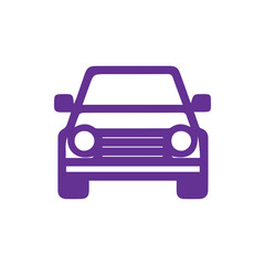 Obraz premium Car black outline icon fast travel drive electric machine design.
