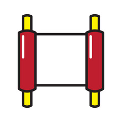 Black Red Yellow Scroll 