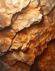 Wrinkled brown paper texture abstract