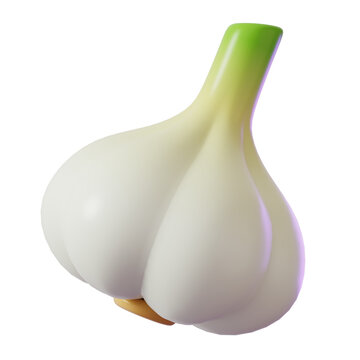 Vegetable 3D Icon garlic