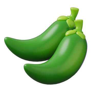 Vegetable 3D Icon green chili